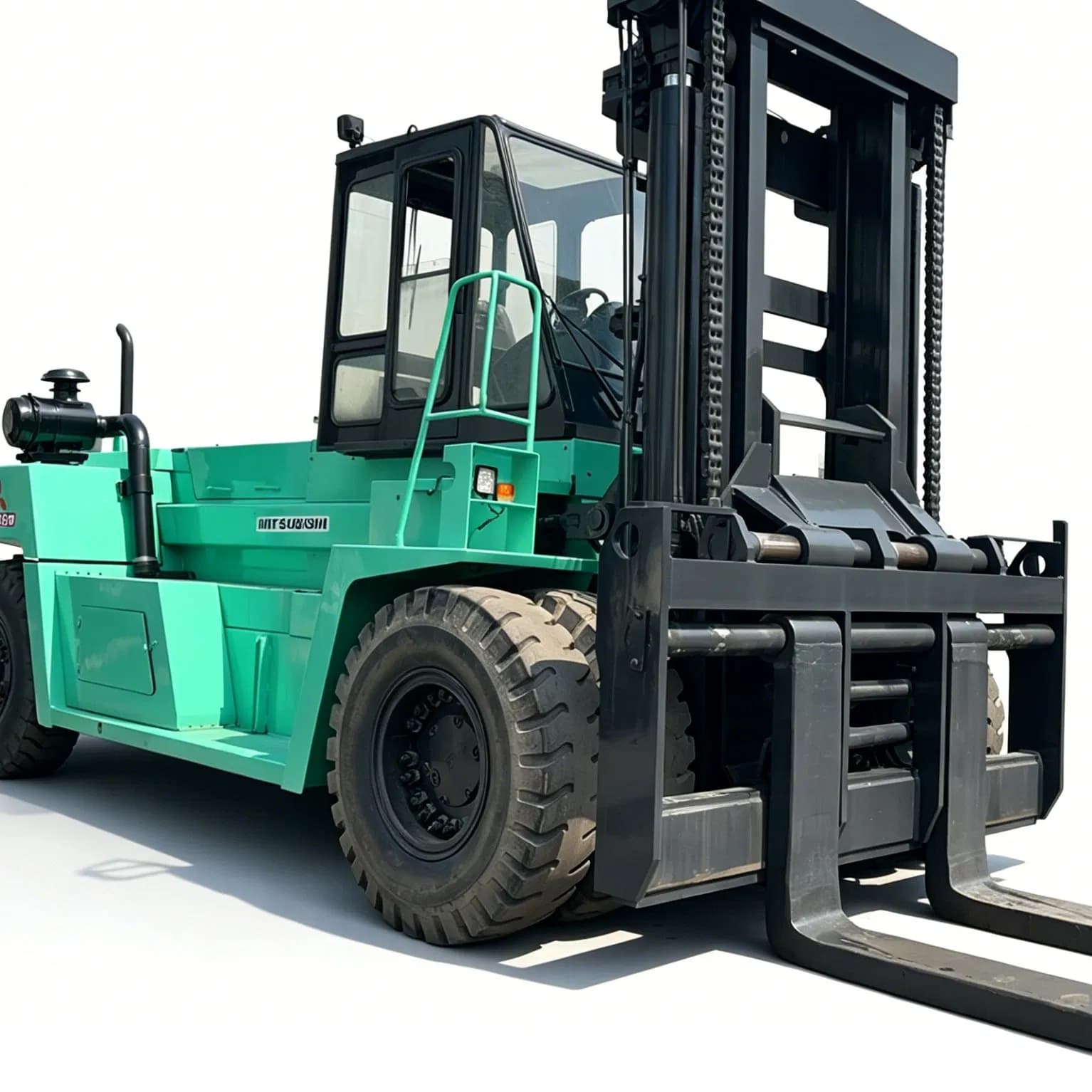 Used Mitsubishi Fd250 25 Ton Diesel Forklift Heavy Duty Container Handling Forklift