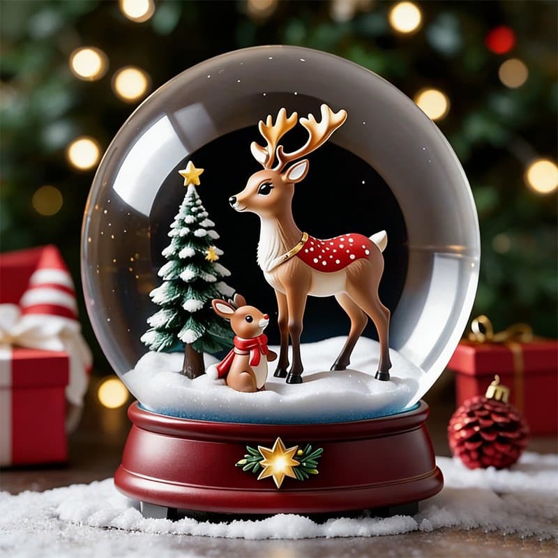 Reindeer Snow Globe Christmas Globe for Souvenir Decoraion