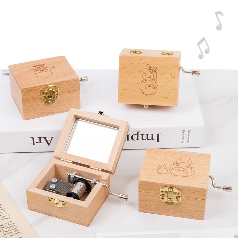 Wholesale Price OEM Manufacturer Personalized Birthday Present Valentines Day Gifts Custom Design Printing Wind up Wood Wooden Music Musical Box Factory