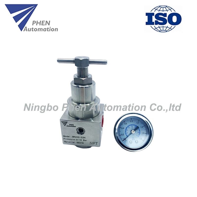 Stainless Steel 200 - 600 Series Air Treatment Unit Pneumatic Regulator Air Compressor
