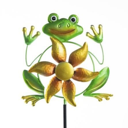 New Design Metal Frog Wind Spinners Metal Windmill for Outdoor Windmill