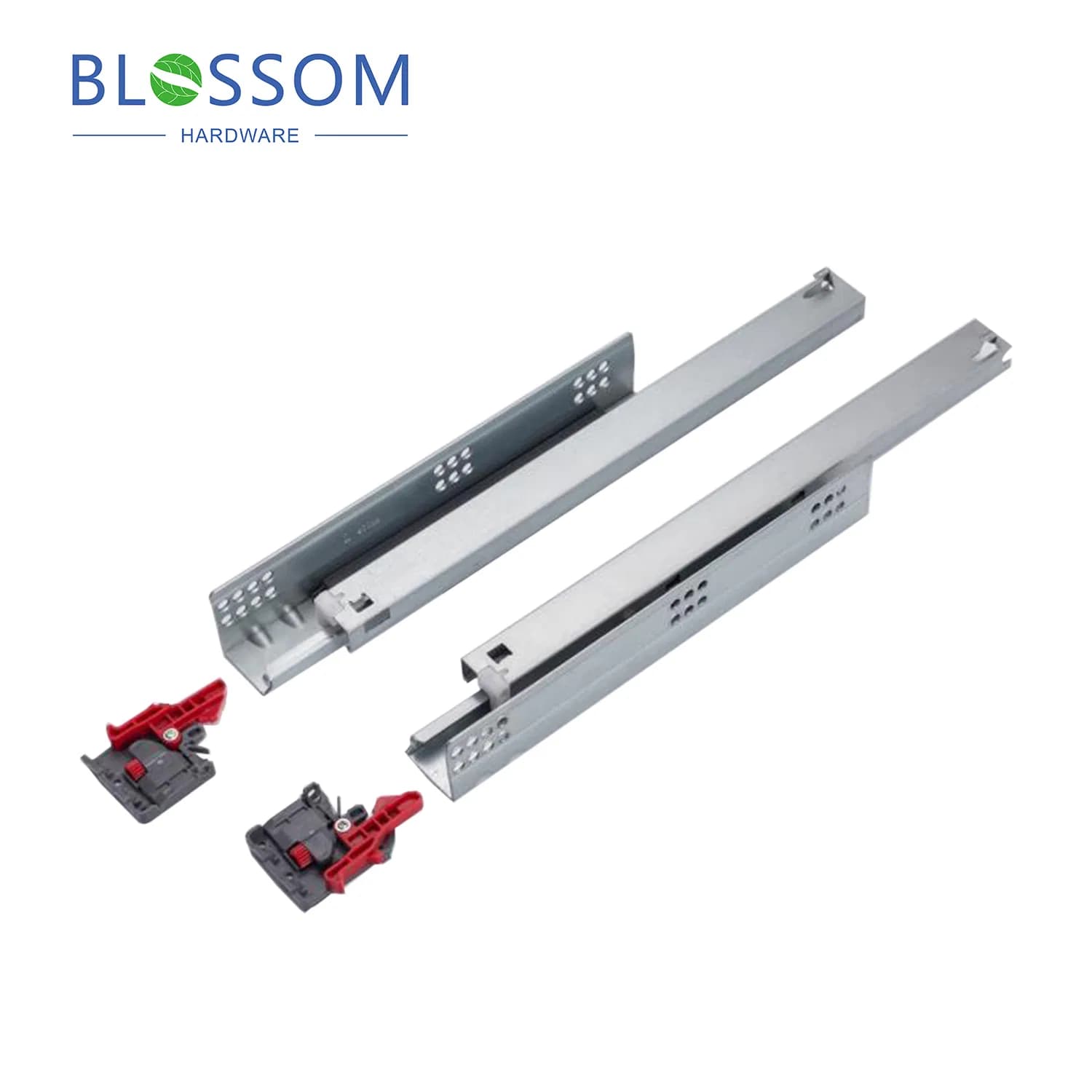 45mm Slides Push Open and Soft Close Cabinet Hardware Heavy Duty Drawer Slides