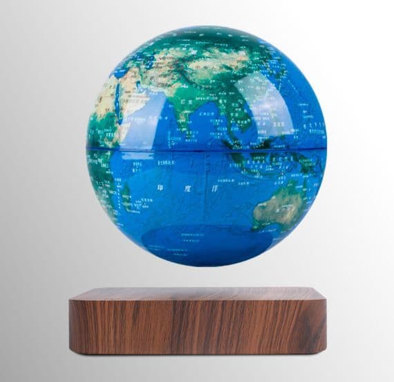 Square Base Magnetic Levitation Floating Globe Light for Decorative Gift Christmas Office Desk