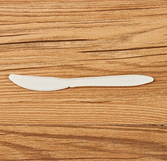 160mm Disposable Biodegradable Corn Starch Cutlery Set Fork Spoon Knife