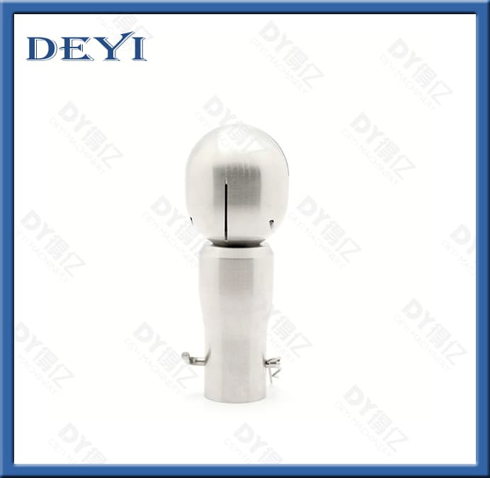 Deyi Manufacturer Stainless Steel Sanitary Rotary CIP Spray Cleaning Ball for Tank