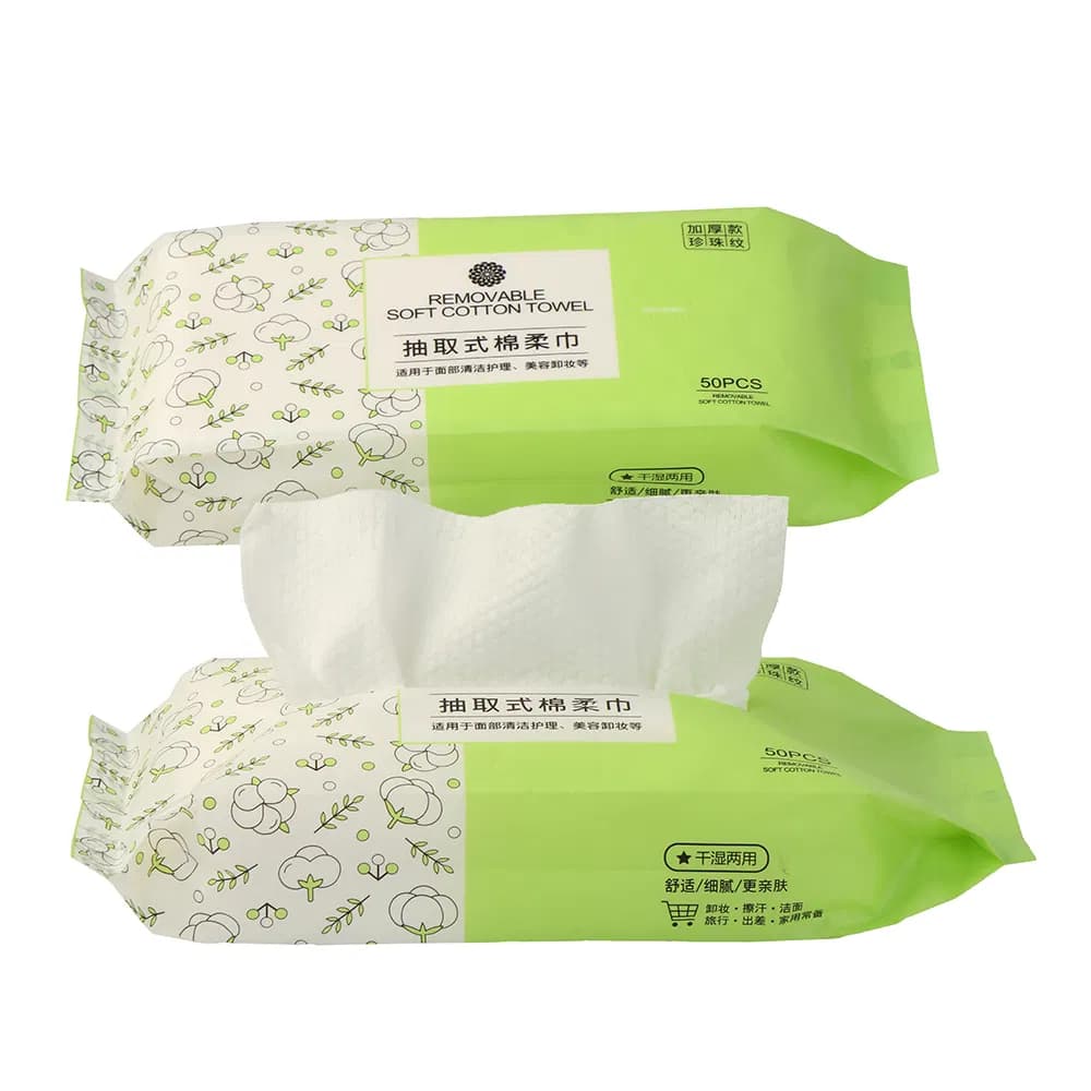 Pure Cotton Disposable Face Wash Towel Portable Dry and Wet Dual-Purpose Cotton Tissue
