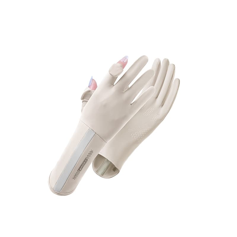 High Elastic Ice Silk Fabric Sun UV Protection Gloves for Outdoor Driving Protection