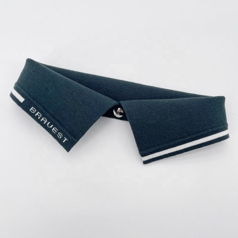 Eco-Friendly Cotton Jacquard Rib Collar Neckline Knitting Rib Trimming