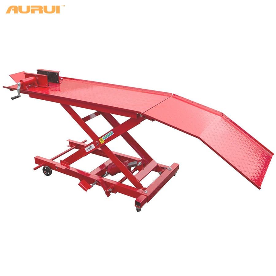 High Speed Scissors Motorcycle Lifting Table with Foot Pump