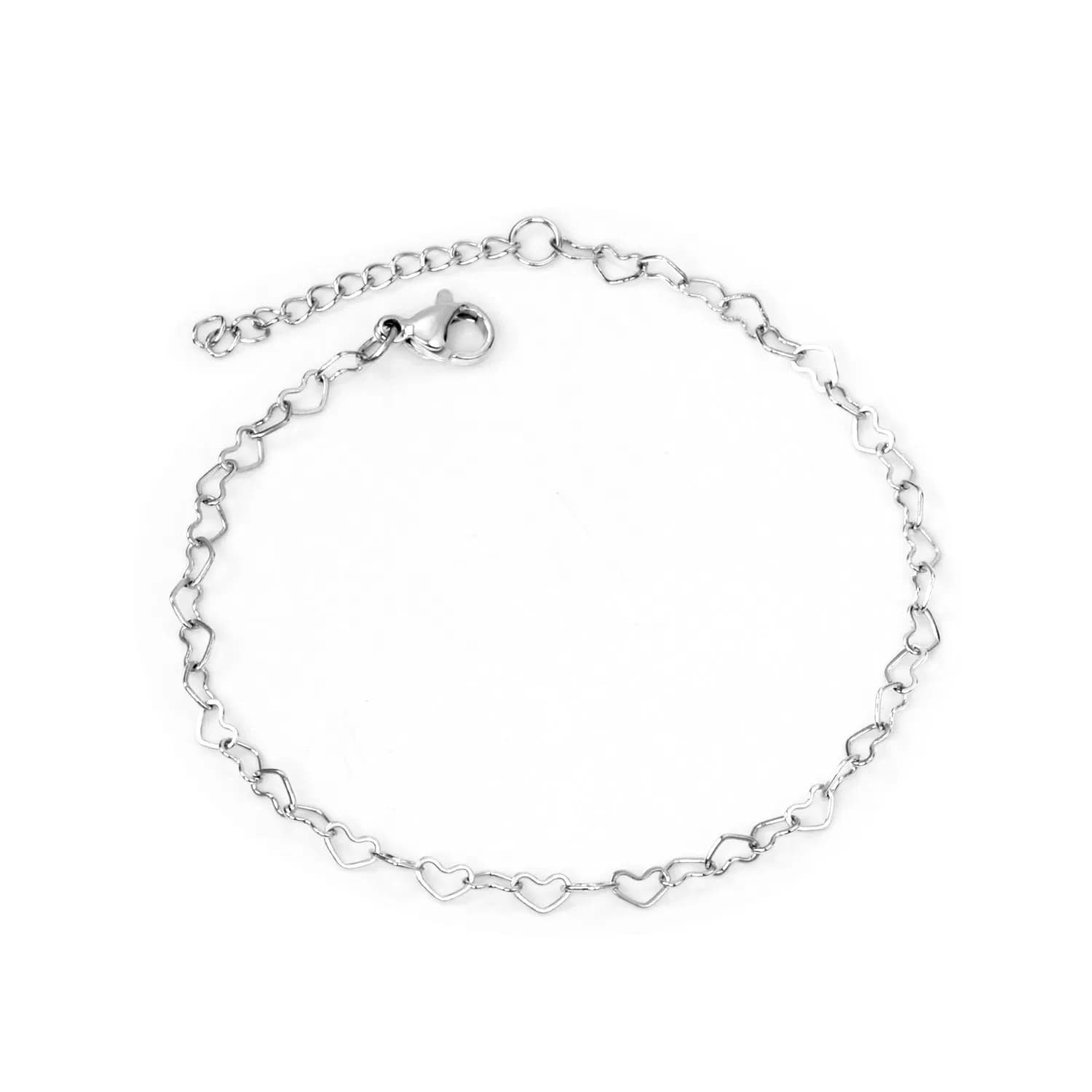 Ason Jewelry Valentine's Day Jewelry Design Heart Circle Chain Bracelet
