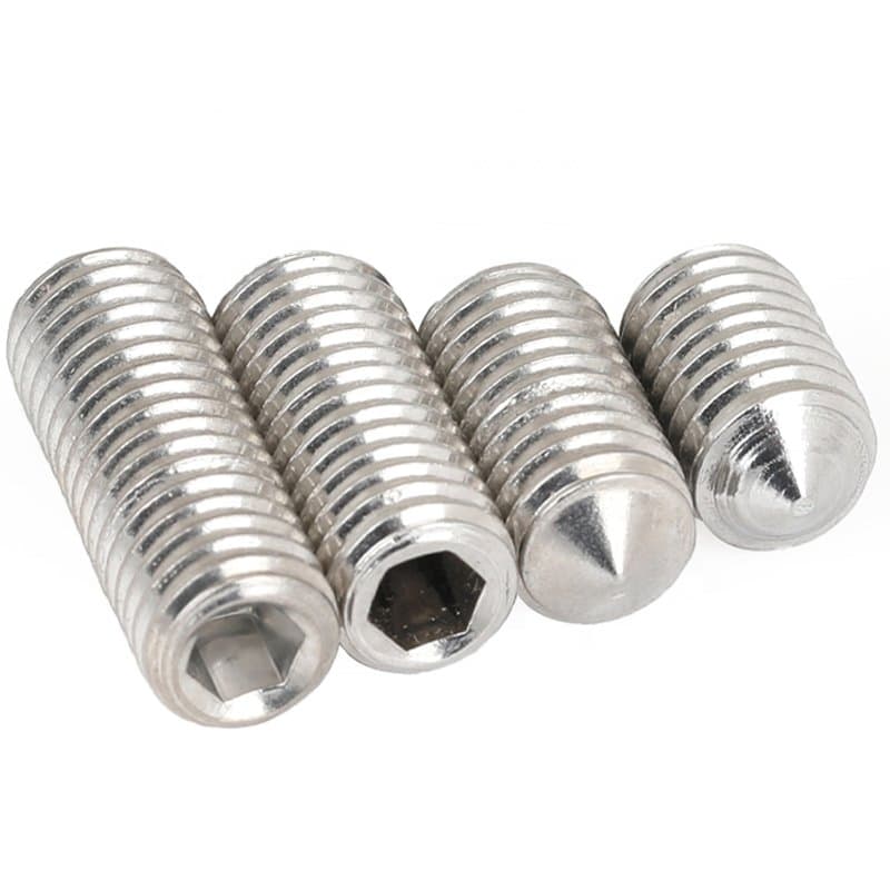 DIN 914 Stainless Steel 304 Hexagon Socket Taper/Cone Point Grub Set Screw for Automotive Machinery