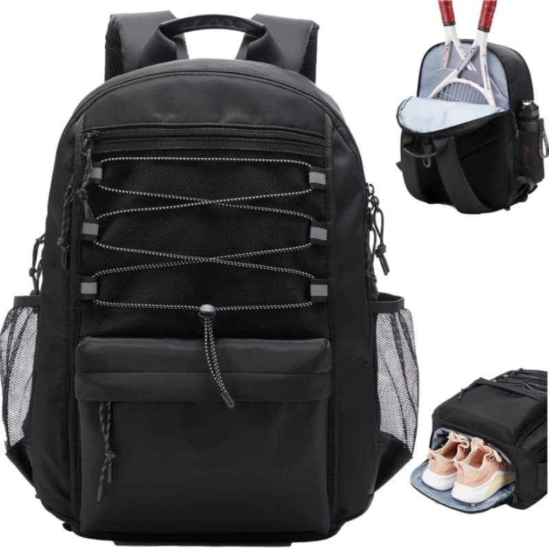 Tennis Racket Sports Backpack Designed for Efficient Travel and Storage