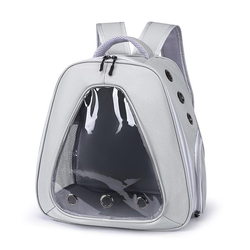 Portable Oxford Pet Backpack Carrier for Outdoor Travel with Button Closure