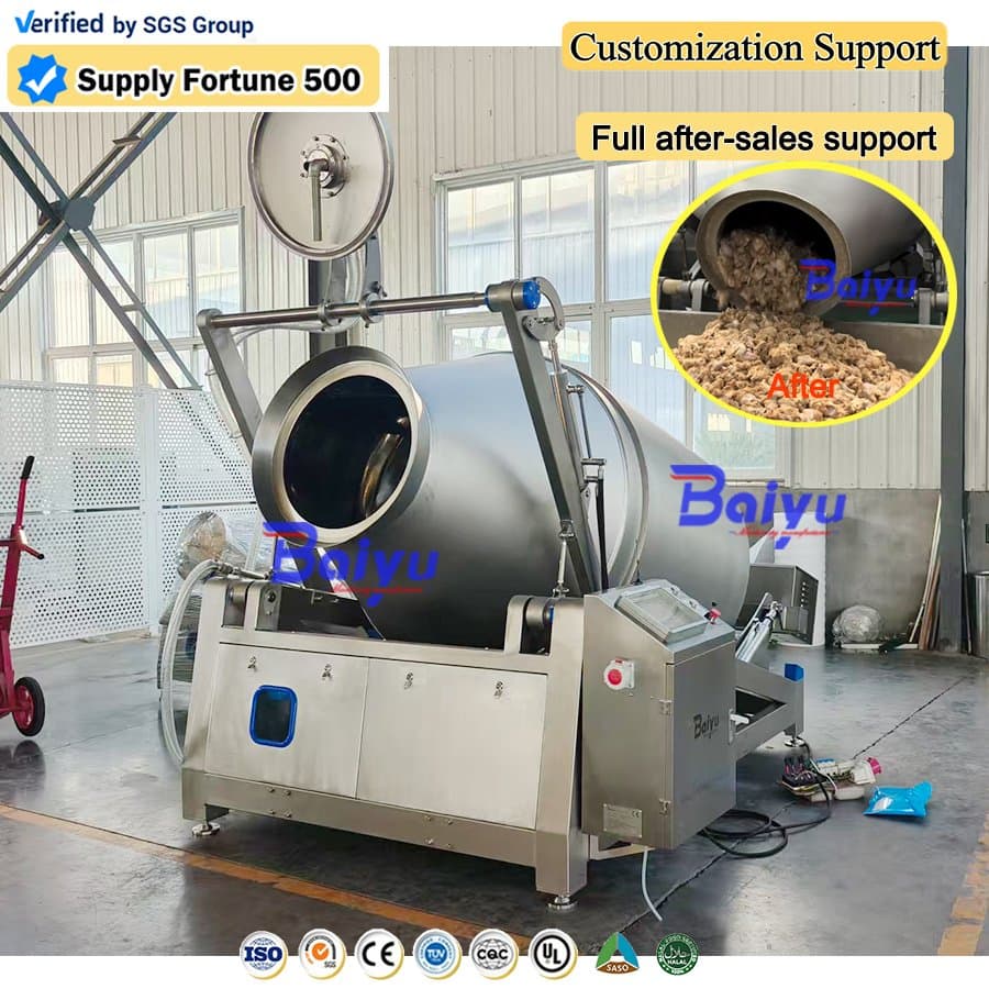 Industrial Vacuum Tumbling Kneading Machine for Deep Flavor Penetration and Tenderizing