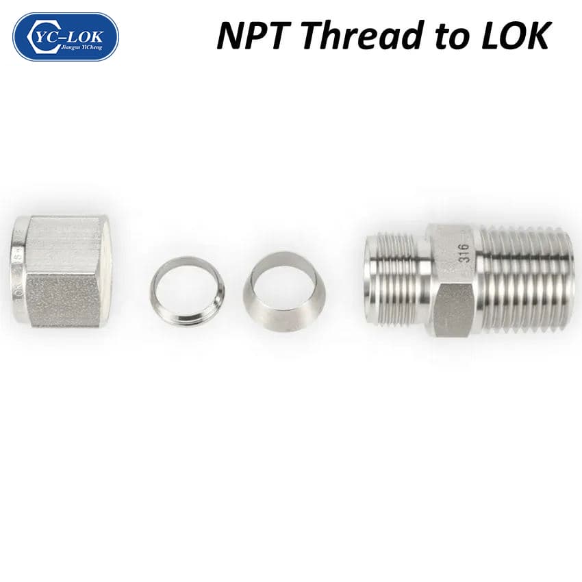 Stainless Steel Male Connector NPT Tube Fitting Inch Metric Adapter Replace Swagelok