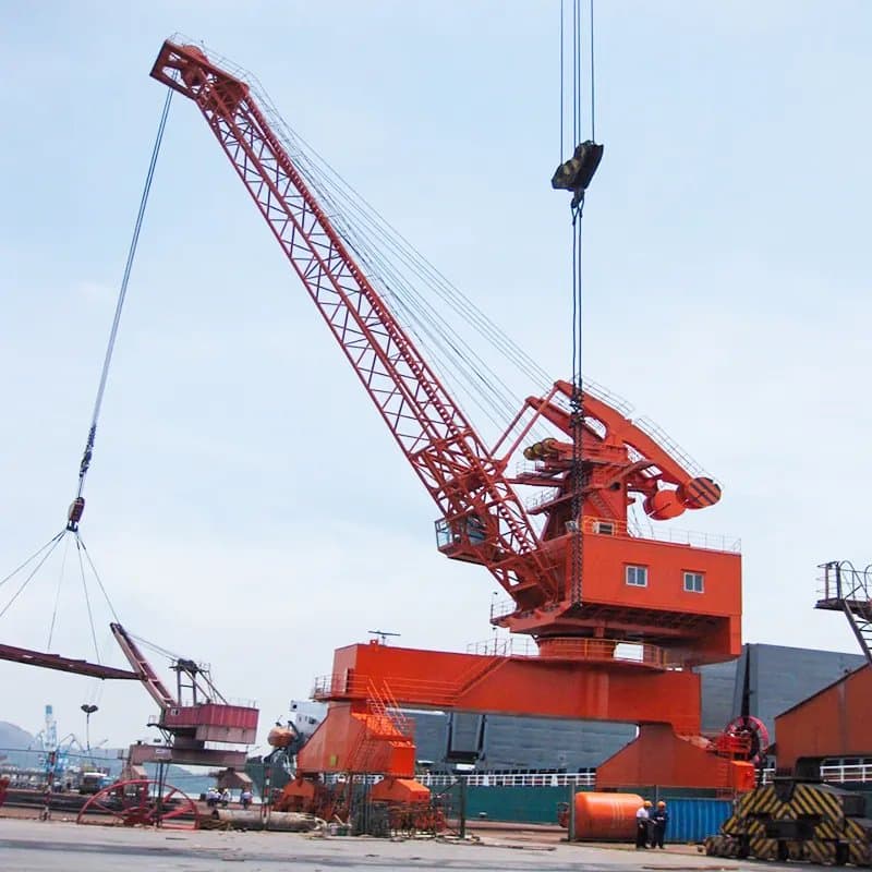 Loading and Unloading Bulk Coal Mobile Harbour Level Luffing Portal Crane