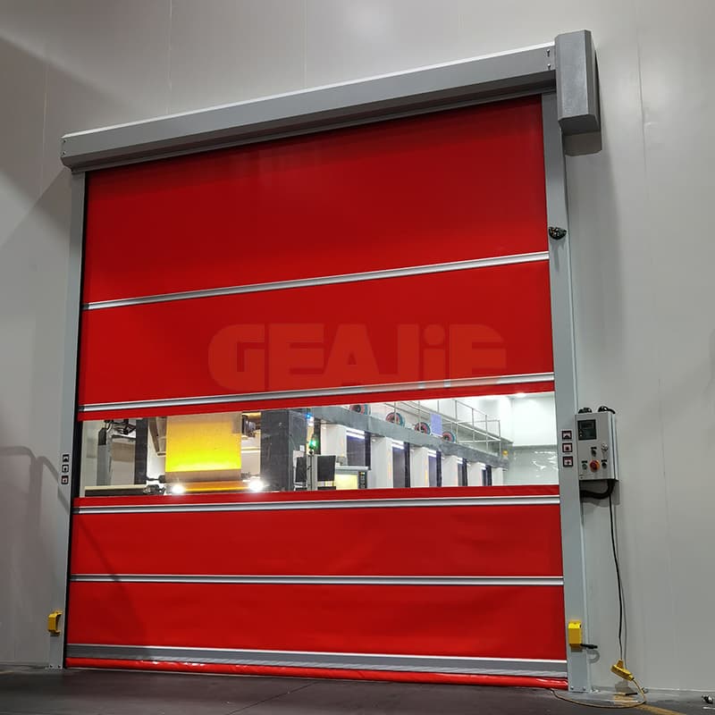 Factory Warehouse Rolling Shutter Industrial Pull Cord Rapid Action PVC High Speed Door