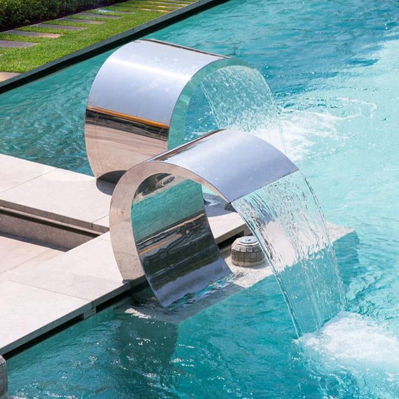 High Quality Swimming Pool 304 Stainless Steel Wall Waterfall Fountains for SPA Shower