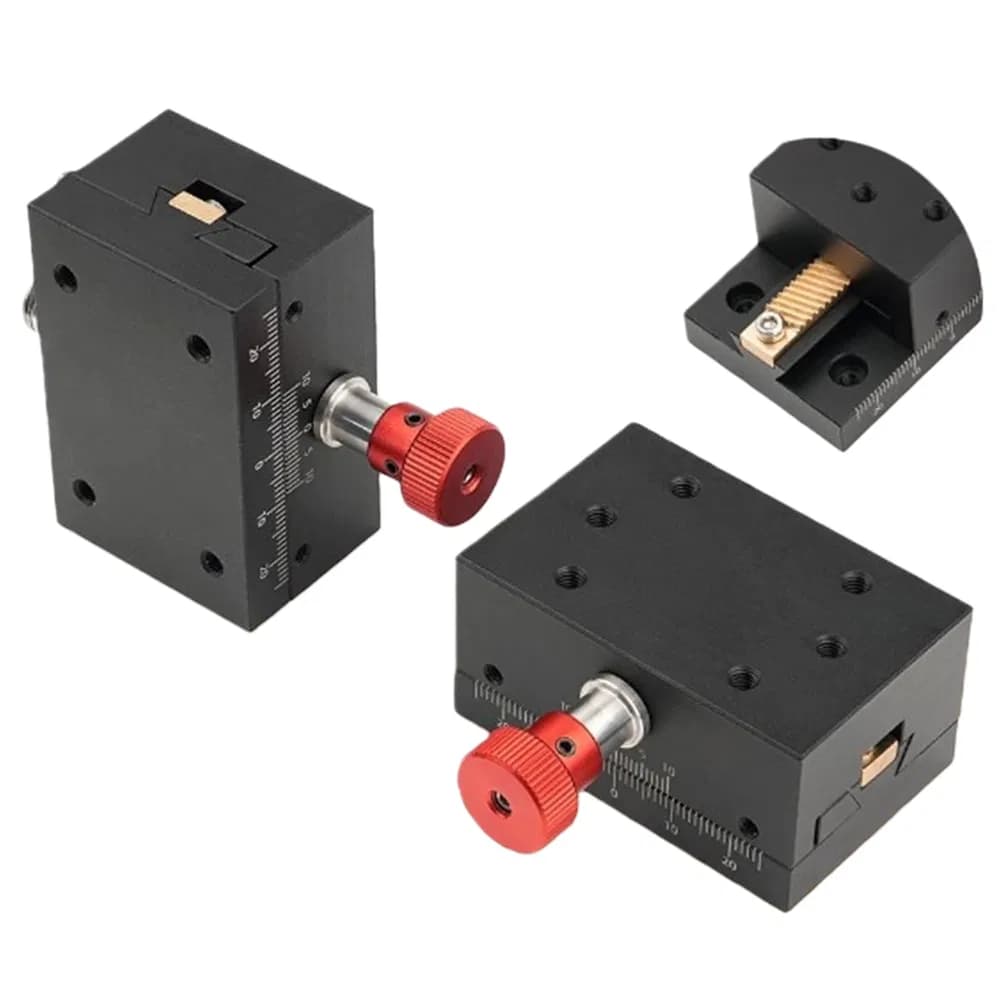 Manual 40mm Dovetail Groove Slider Fine-Tuning Small Gear Rack Slide Table for X-Axis Displacement Platform