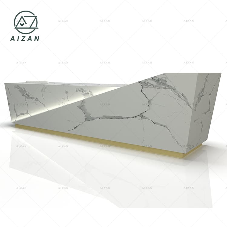 Custom Furniture Hotel Lobby Luxury Check-in Counter Modern Reception Desk for Hotel