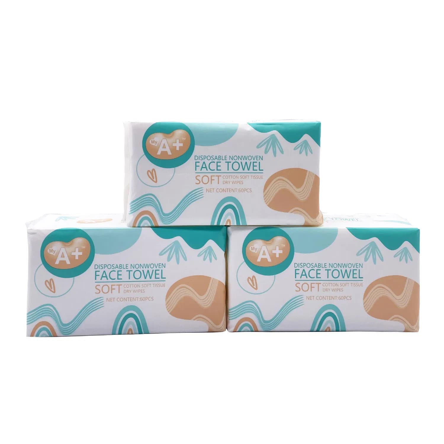 Factory Customized Disposable Non-Woven Fabric Wet and Dry Baby Face Towel