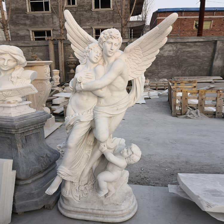 Professional Marble Caving Angle Statues Granite Angel Statues for Sale