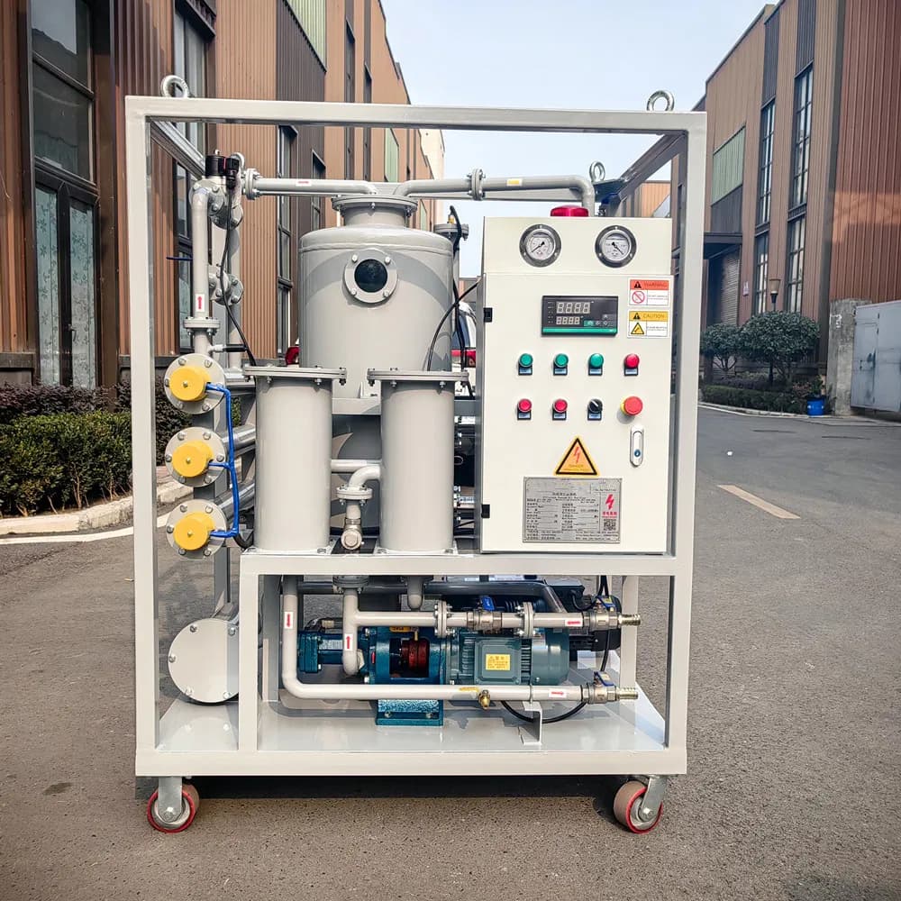 Double Stage Vacuum Dehydrator Degasifier Transformer Oil Filtering Machine