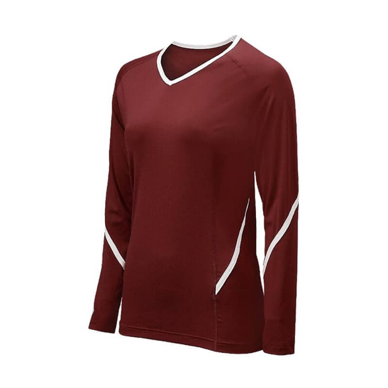 Custom Sublimation Breathable Training Shirts Red Sublimation Sports Wear Uniform Volleyball Clothing