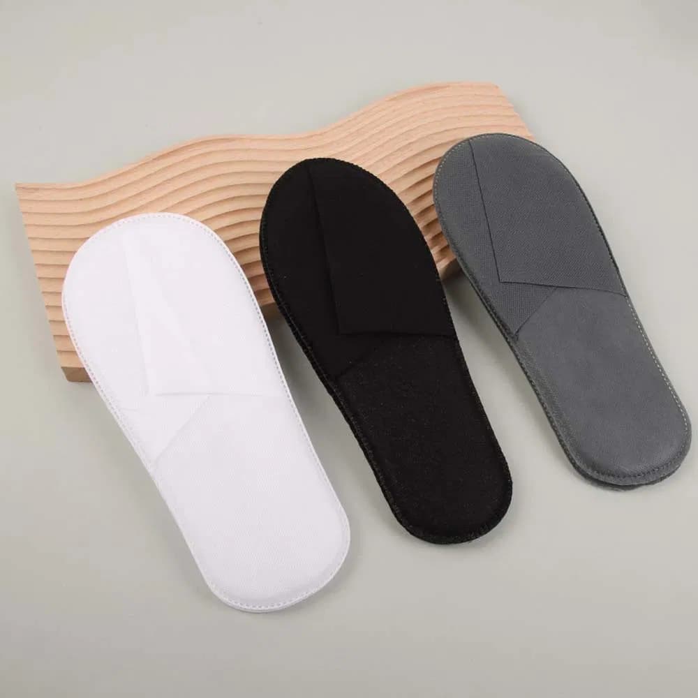 Good Price Non-Slip Breathable Men's and Women's Slippers in Black/White/Gray/Blue with Different Shoe Sizes for Hotel/Guesthouses/SPA/Bedroom