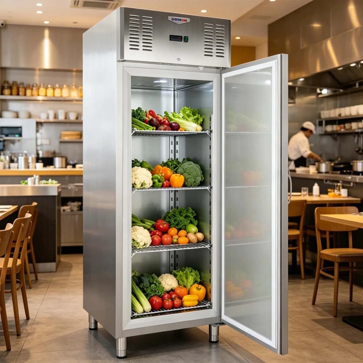 Energy Efficient Upright Commercial Refrigerator for EU Markets