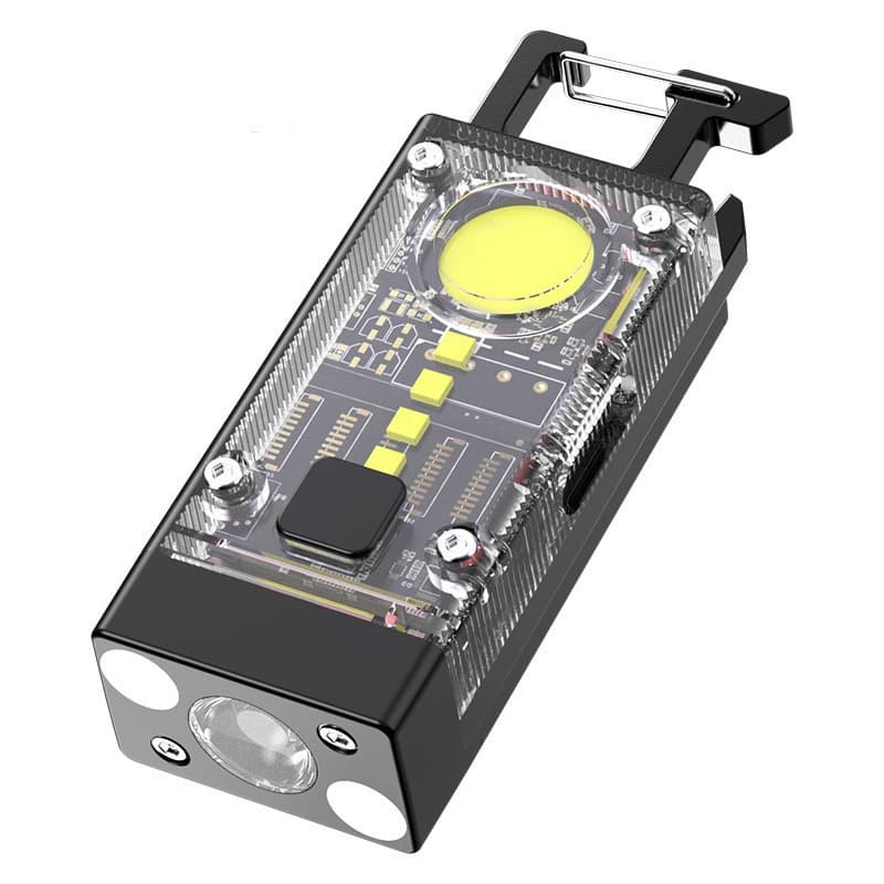 Helius Multi-Functionl Outdoor Build in Battery Mini Keychain Light EDC Flashlight