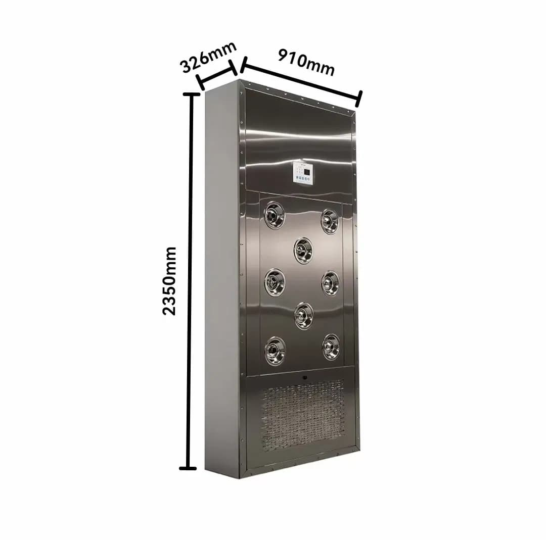 High Efficiency Stainless Steel Air Shower Featuring HEPA Filter Air Cleaning Equipment for Cleanroom Dust Free Environments