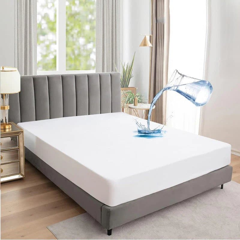 Noiseless, Durable, Breathable Recyclable Jersey TPU Spill-Proof Waterproof Mattress Protector Mattress Cover