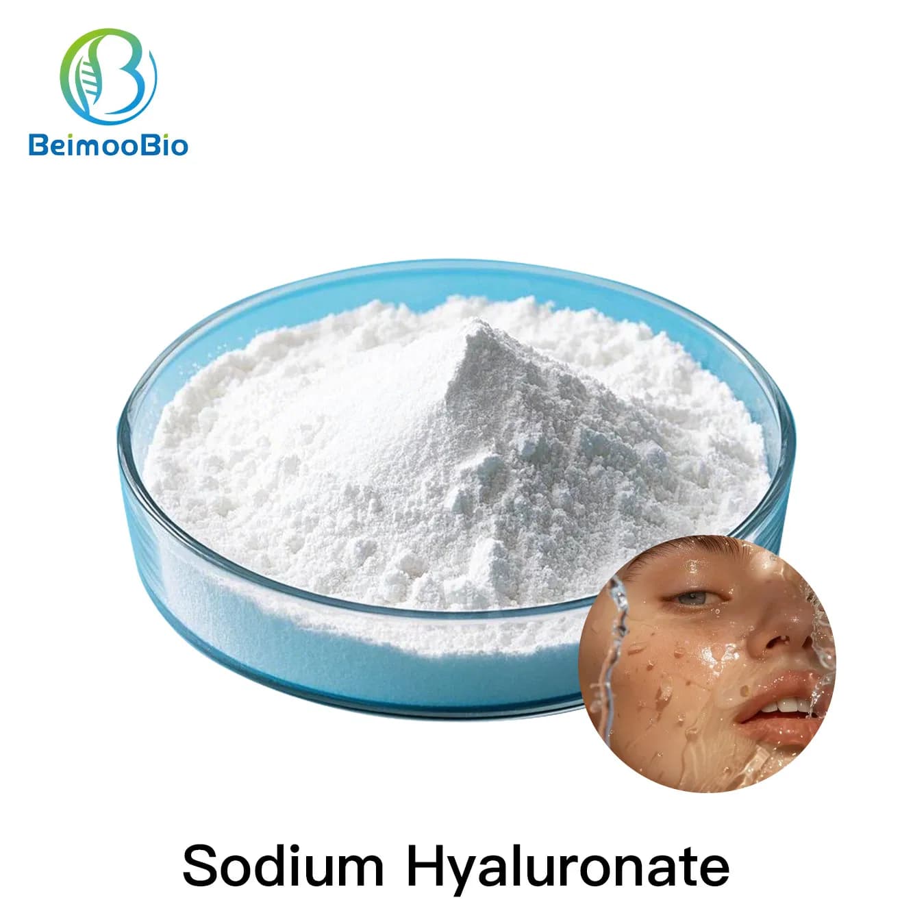 Shanghai Beimoobio Factory Price High Purity 99% Sodium Hyaluronate Cosmetic Raw Material