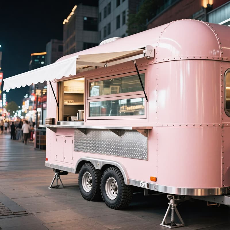 CE Certified Mobile Food Cart Hot Dog Ice Cream Vending Unit