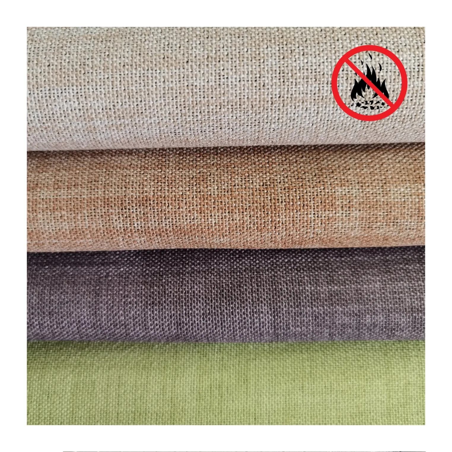 Linen-Like Inherently Flame Retardent Curtain Fabric for Hotel