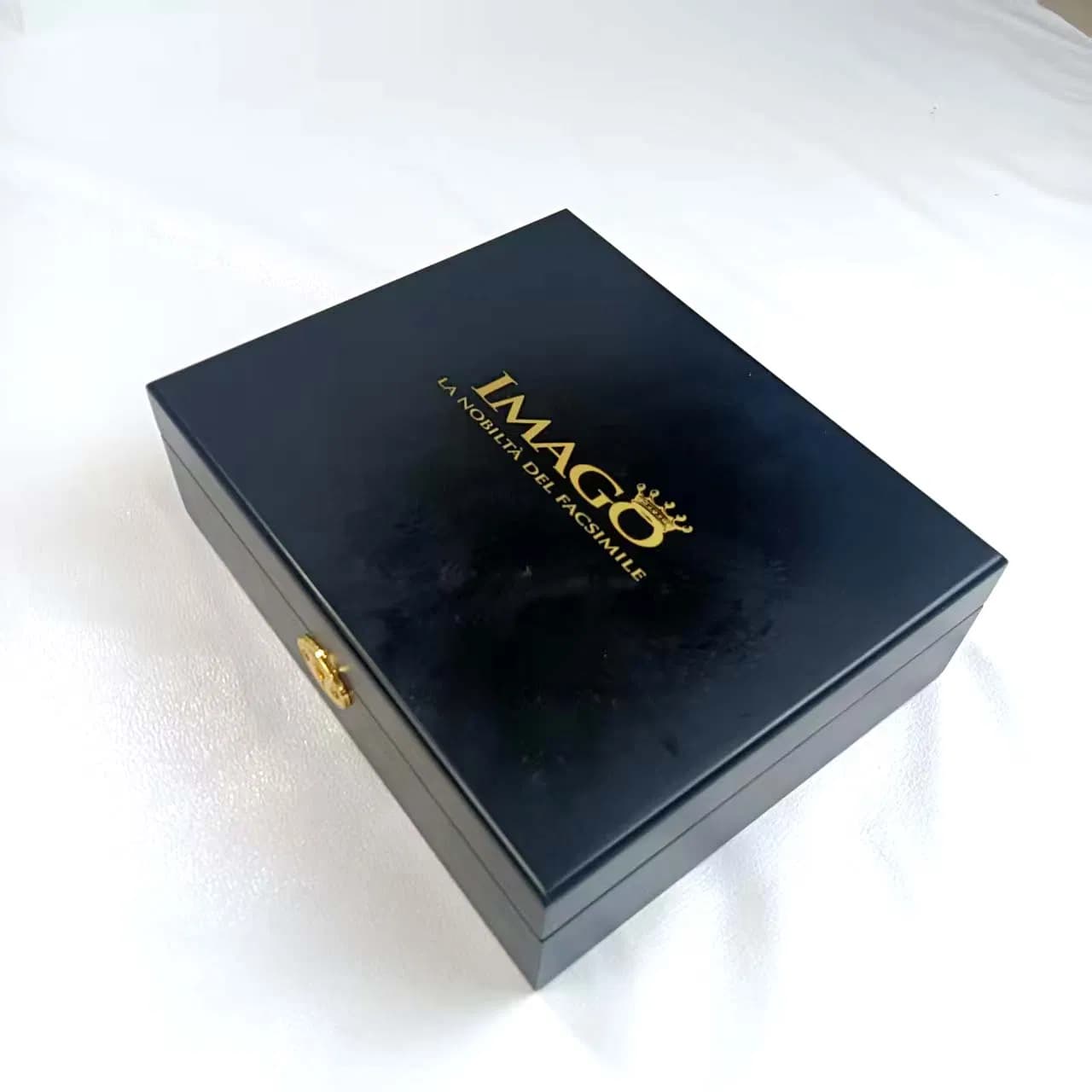 Rectangle Wood Finish Watch Box Handmade with Lock and Key Feature