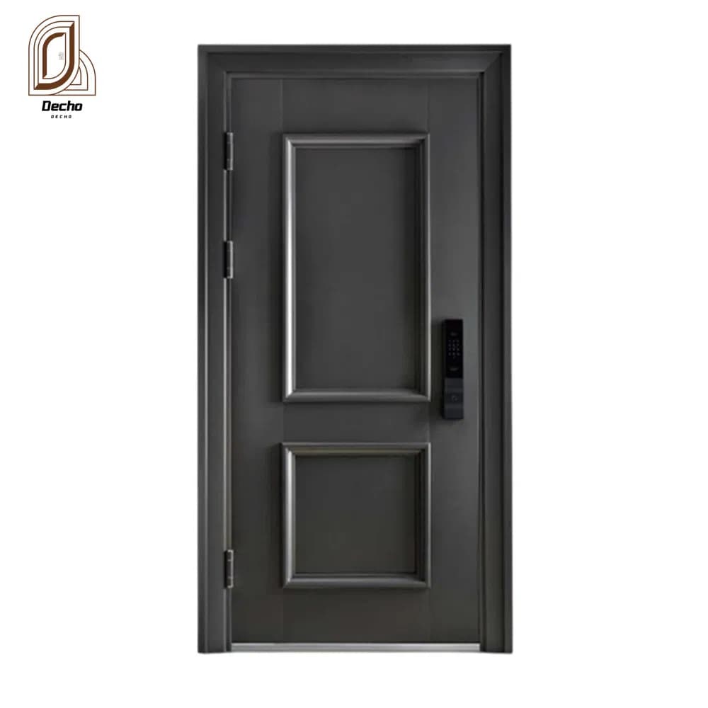 Exterior Wrought Iron Steel Main Entrance Doors Design Front Metal Security Steel Door for Houses, Apartment, Office