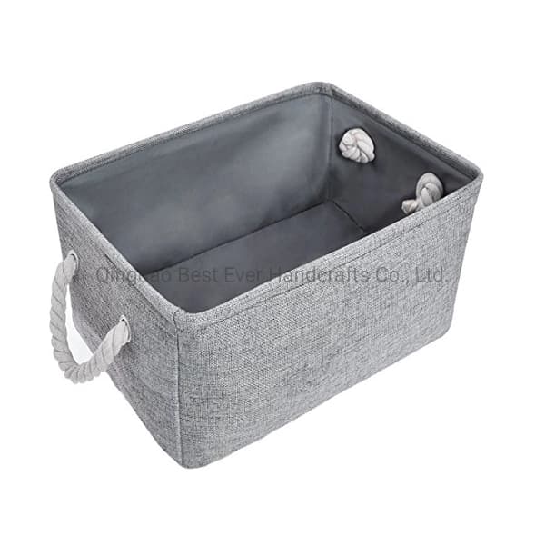 Grey Basket Storage Baskets Fabric Baskets Rectangular Storage Bins