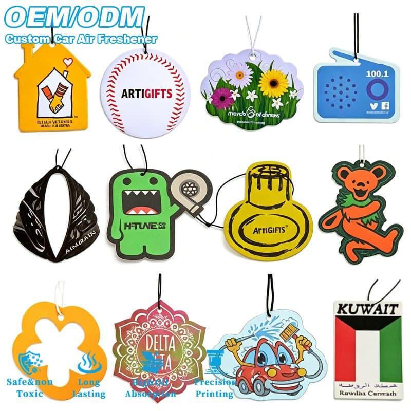 High-Quality Environmentally Friendly Paper-Based Car Air Freshener Made From Biodegradable Materials and Is Non-Toxic