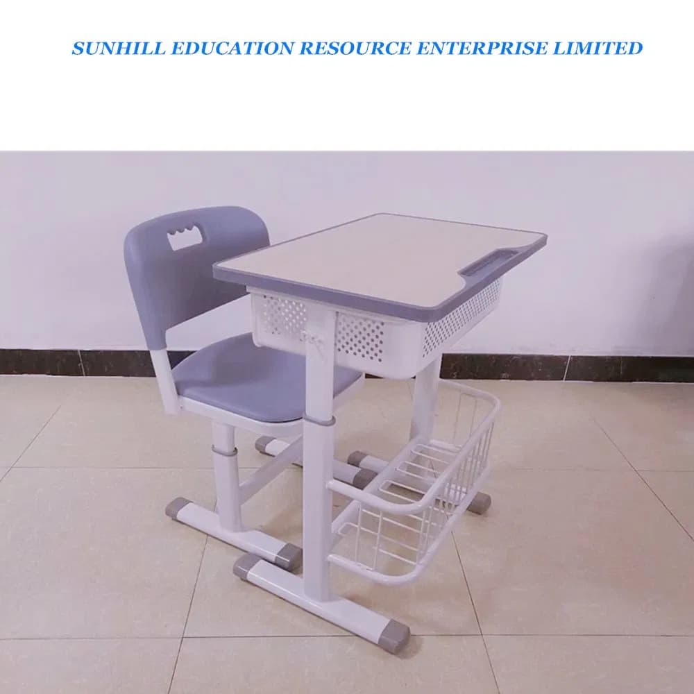 Children Table, School Furniture, School Classroom Student Desk and Chair