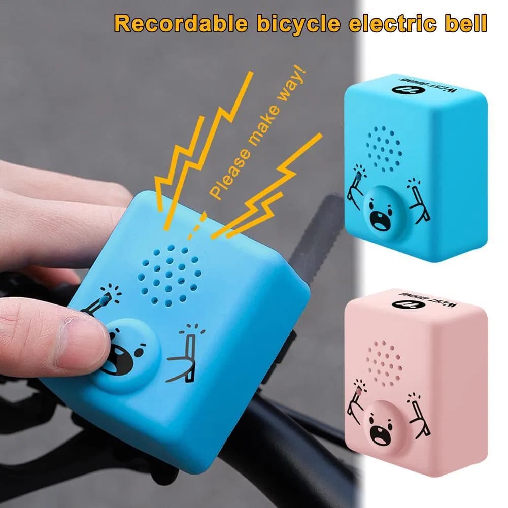 Recordable Electric Bicycle Bell USB Rechargeable Custom Sound Bike Horn