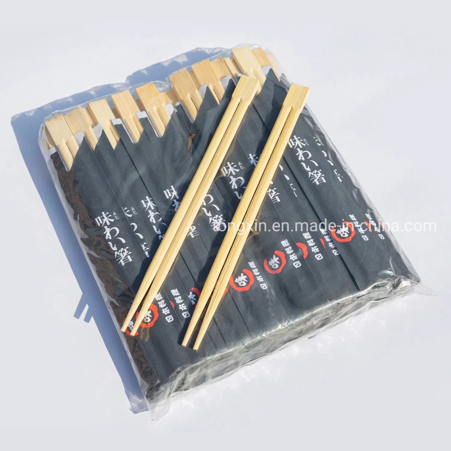Custom Colorful Printing Logo Paper Sleeve Japanese Bamboo Sushi Chopsticks