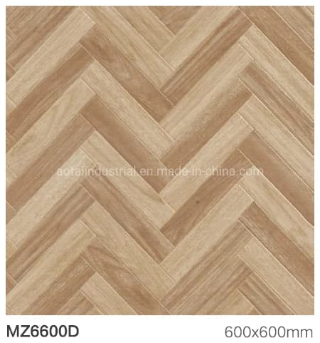 Discount Herringbone Wood Look Ceramic Glazed Tile for Apartment Decoration