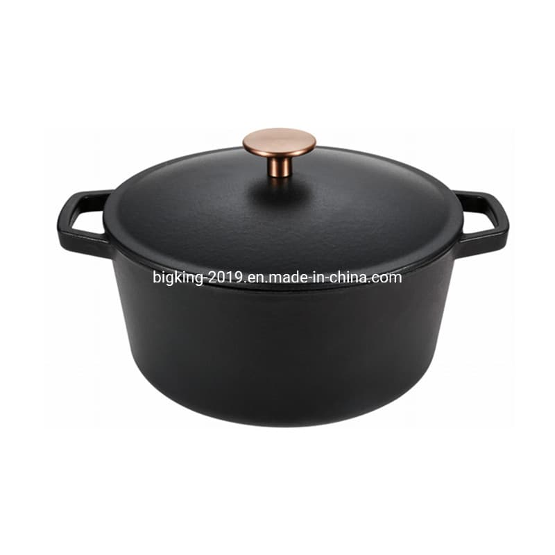Metal Casserole High Gloss Cast Iron Kitchen Cooking Casserole with Enamel Coating