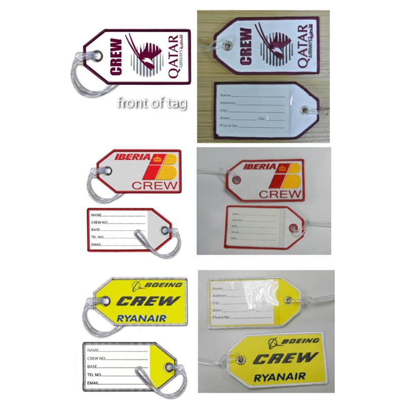 Custom Luggage Tag Number Personalized Travel Suitcases Embroidery ID Labels Tags for Luggage Crate Belt Car Key Chain
