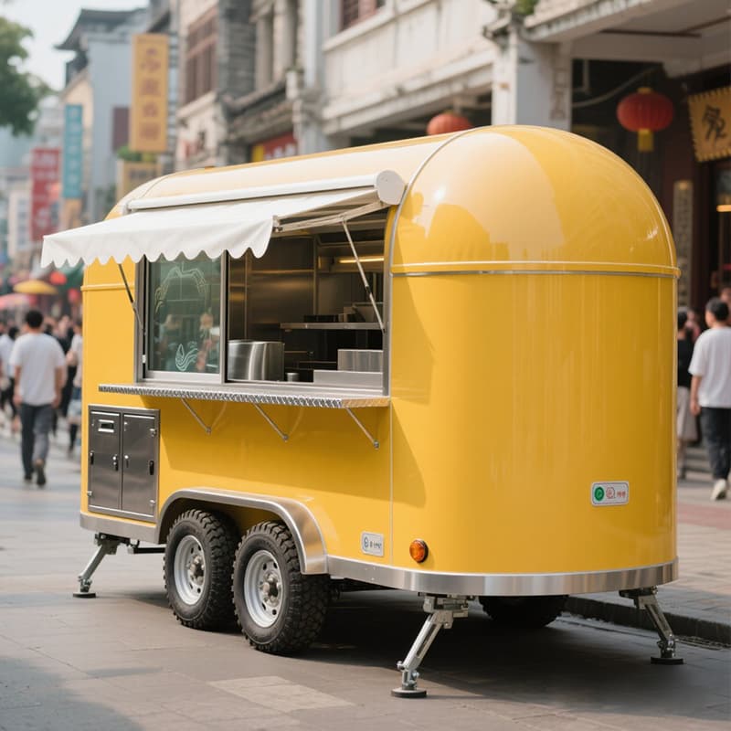 Multi-Function Square Towable Food Concession Trailer