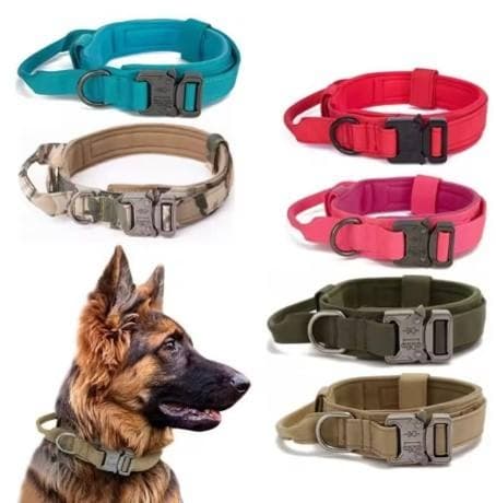 Tactical Design Nylon Dog Collar Adjustable Neck Free for Pets