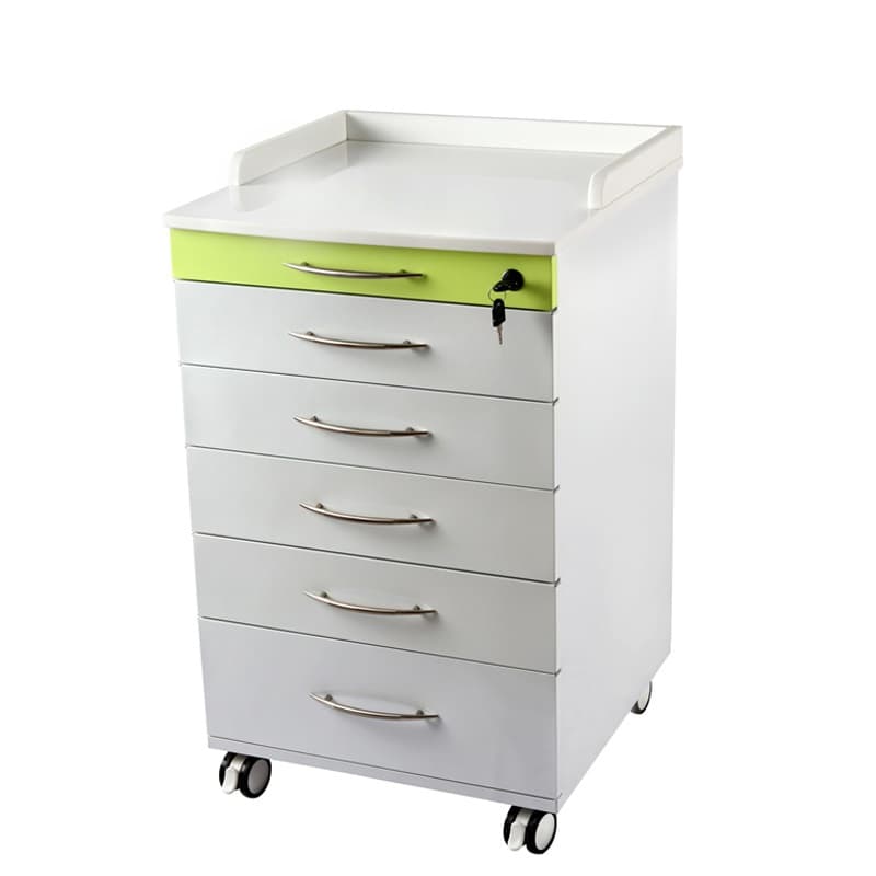 Stainless Steel Dental Cabinet with Marble Table Commerical Furniture Medical Mobile Trolley