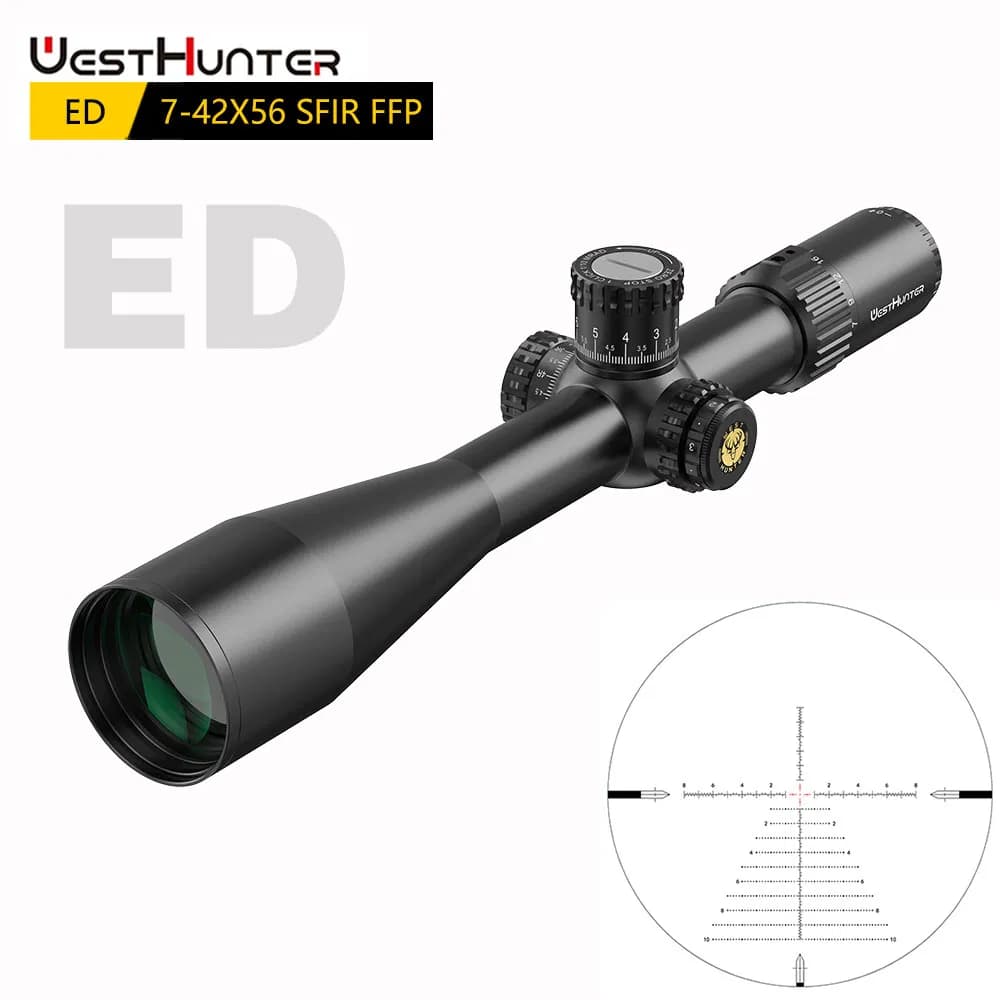 Westhunter ED 7-42X56 Sfir Ffp Zero Stop Rifle Scope 34mm Hunting Scope